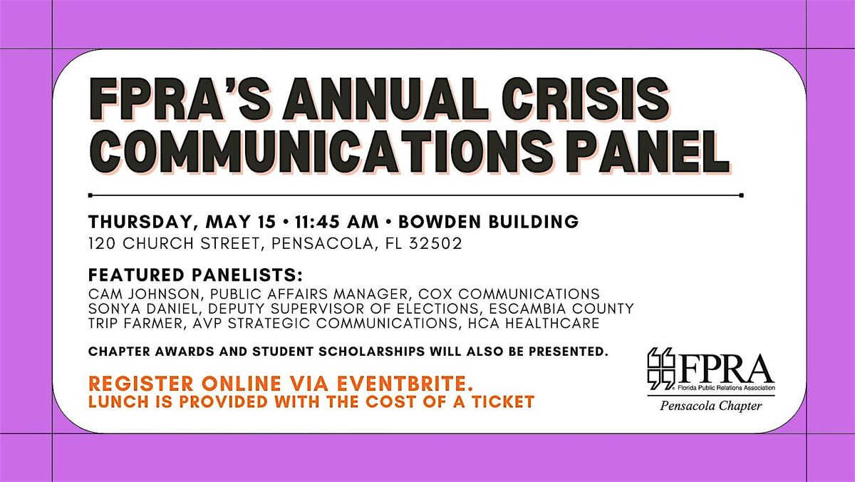 May Lunch & Learn: Crisis Communications Panel