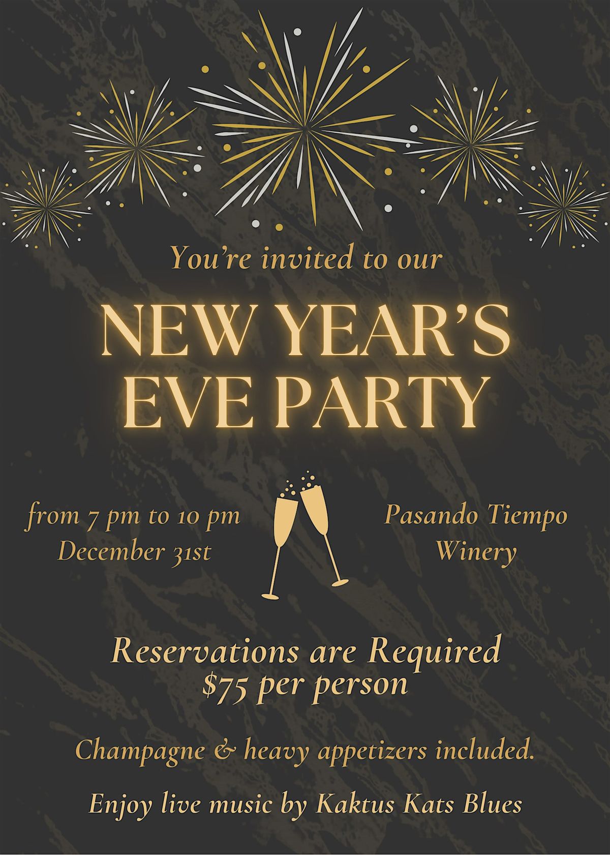 New Year's Eve Party at the Winery!