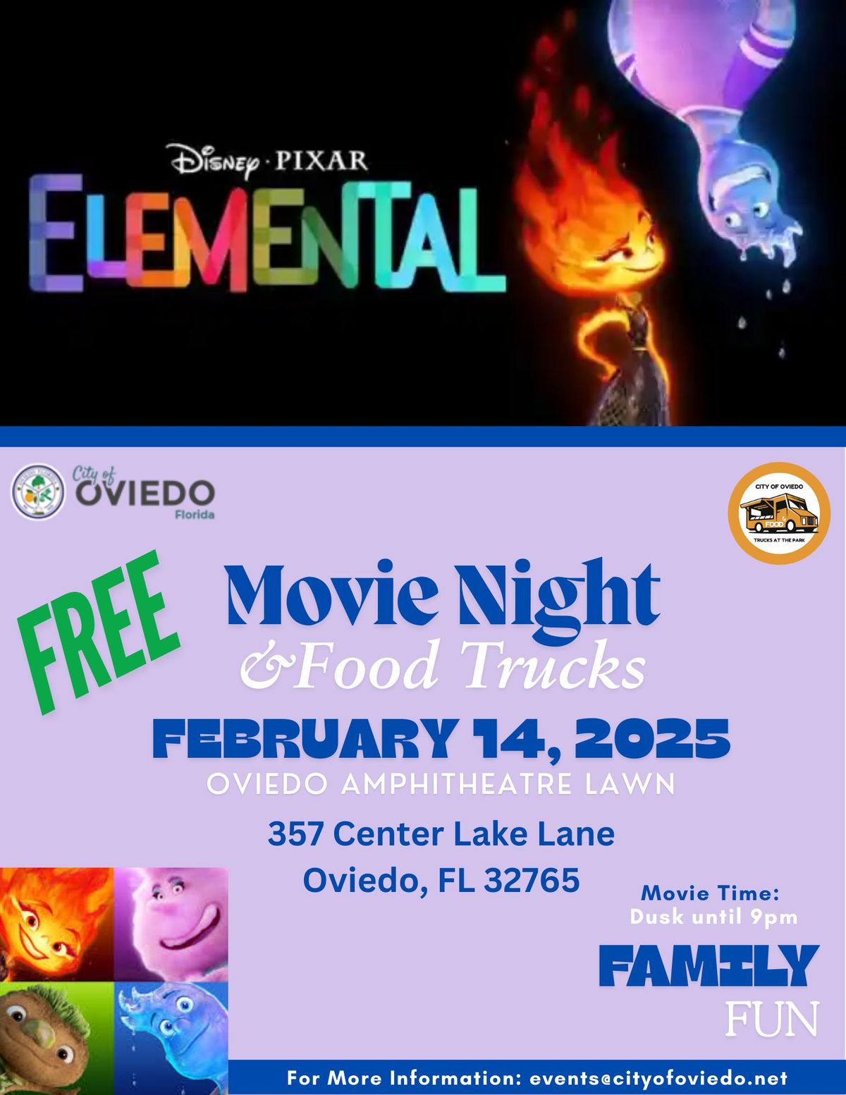 February 2025 Movie in the Park- "Elemental"