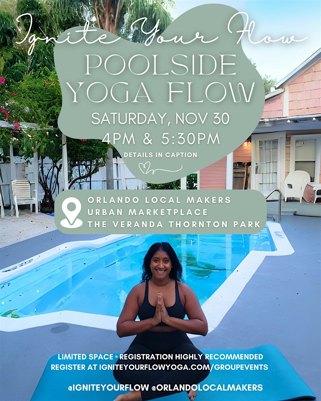 Poolside Yoga + Meditation at The Veranda, Thornton Park