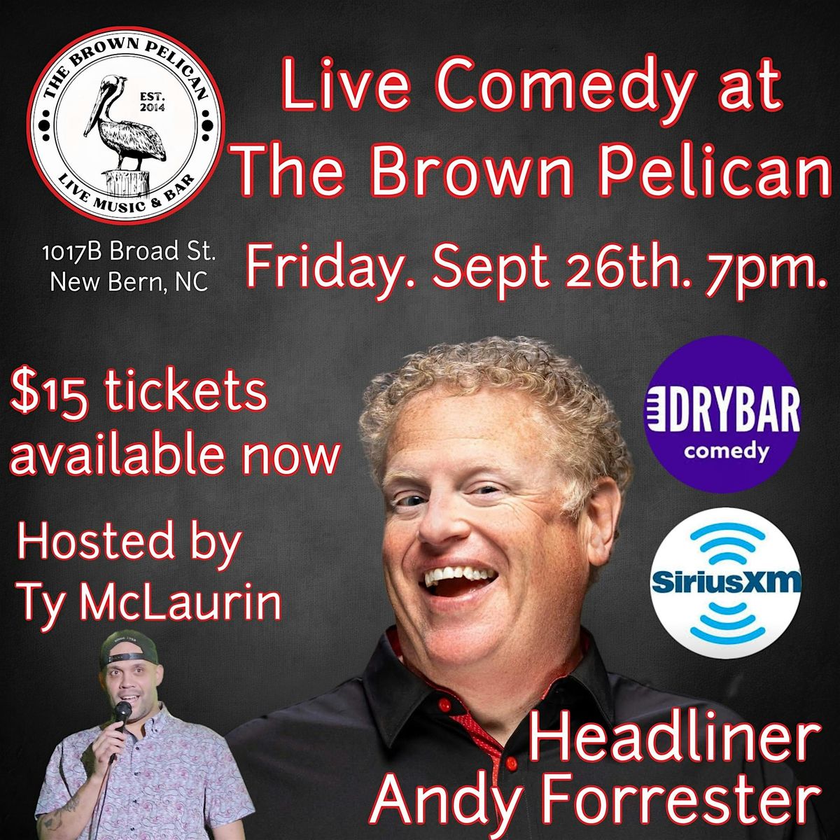 LIVE COMEDY at The Brown Pelican!