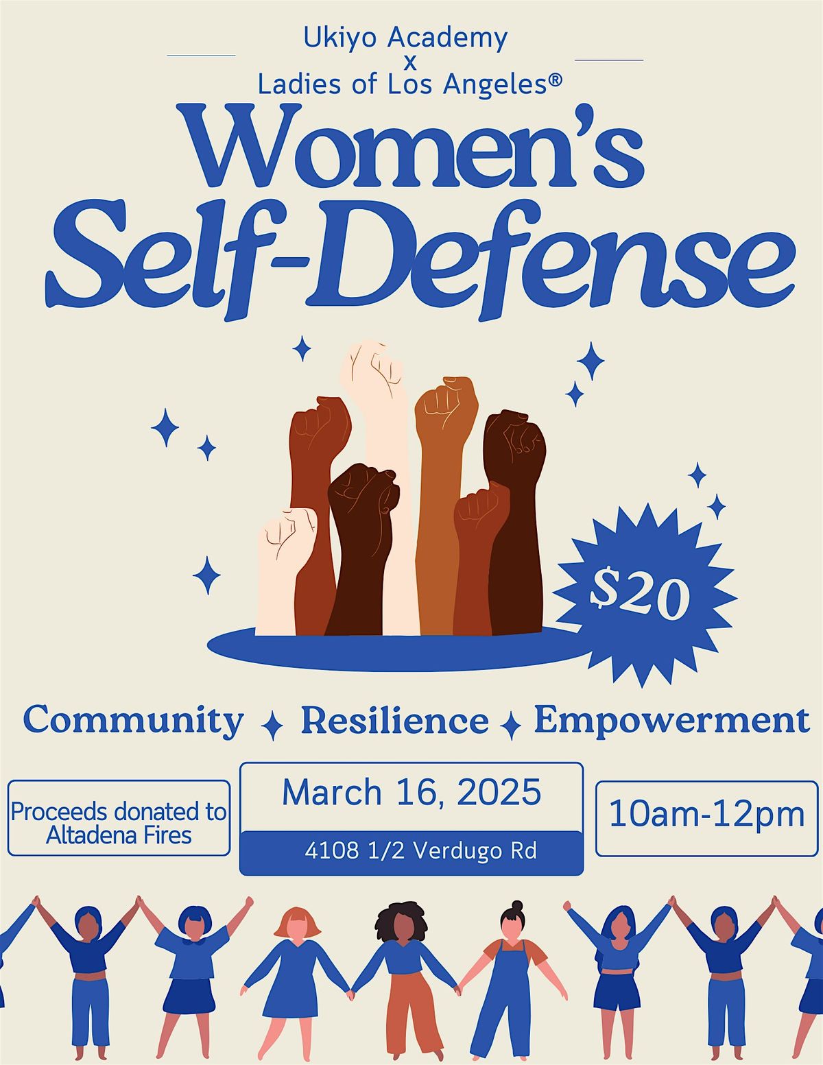 Ukiyo x Ladies of Los Angeles\u00ae Women's Only Self Defense