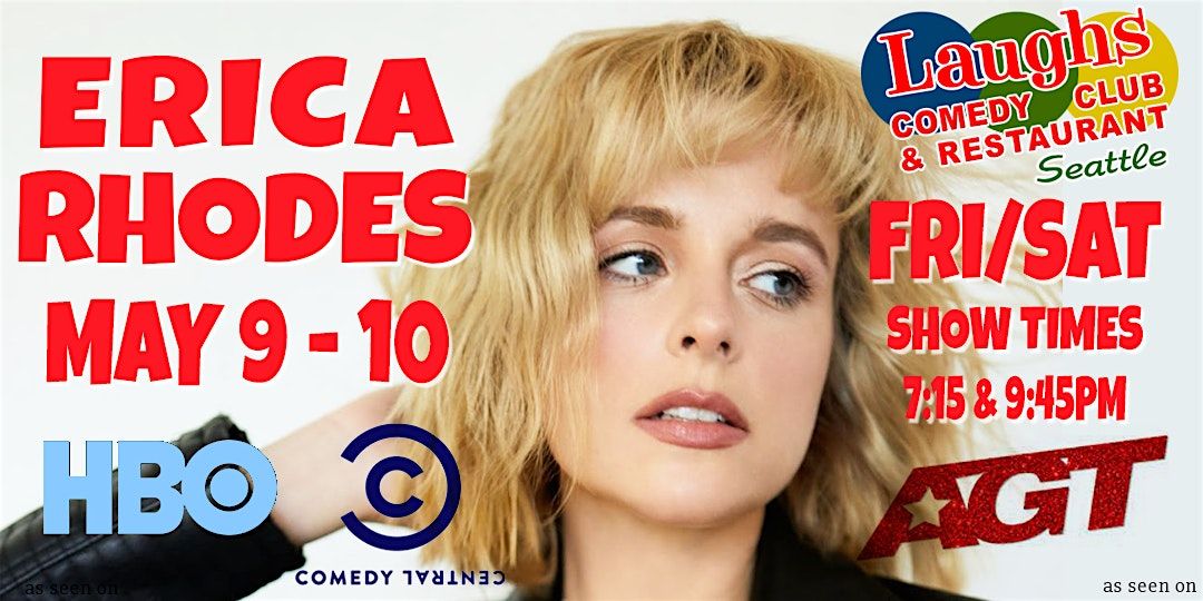 Comedian Erica Rhodes from AGT at Laughs Comedy Club in Seattle