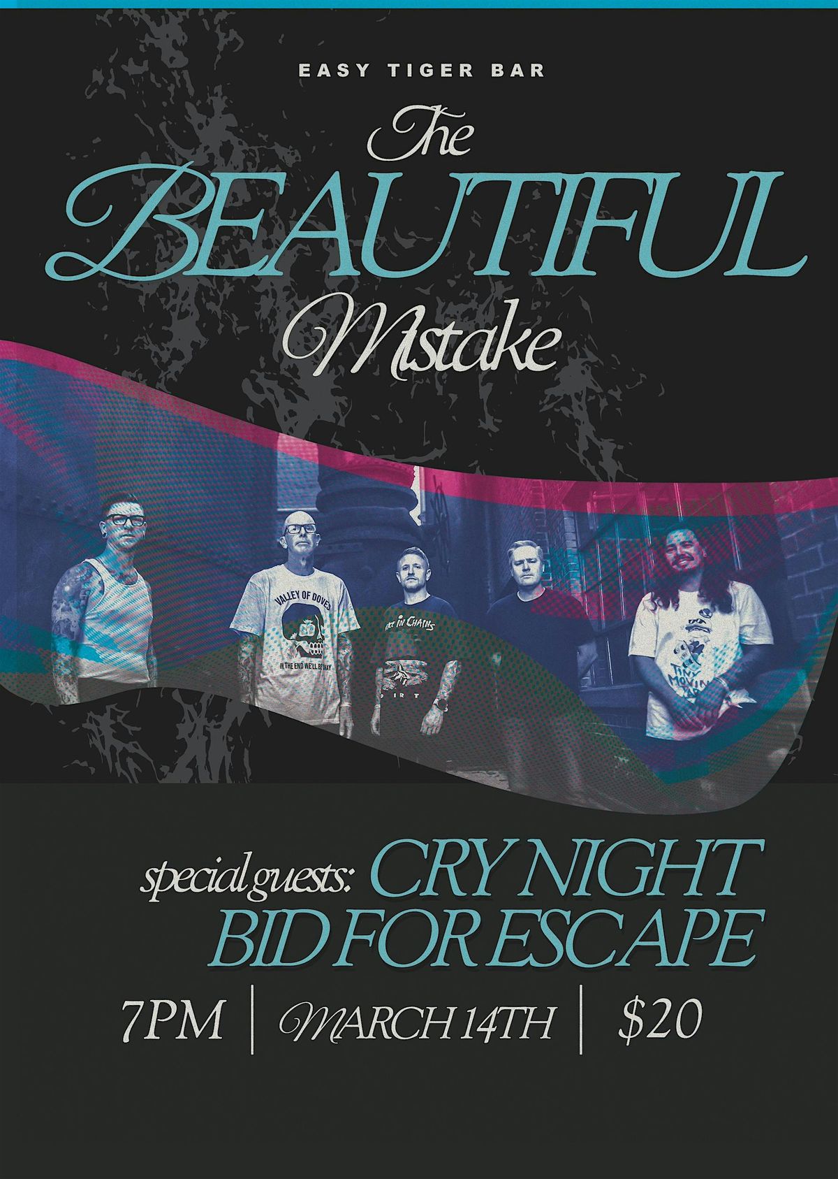 The Beautiful Mistake, Cry Night, Bid For Escape @ Easy Tiger Bar