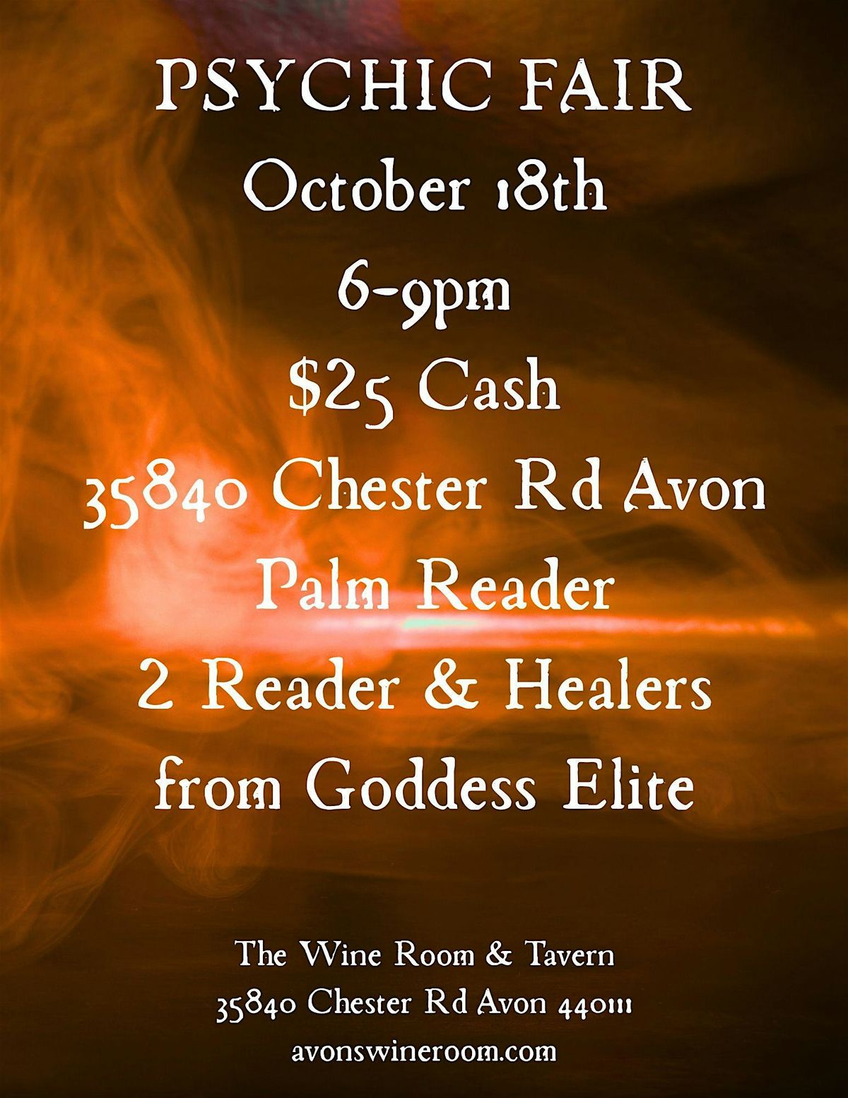 \u2728 PSYCHIC FAIR at The Wine Room & Tavern! \u2728