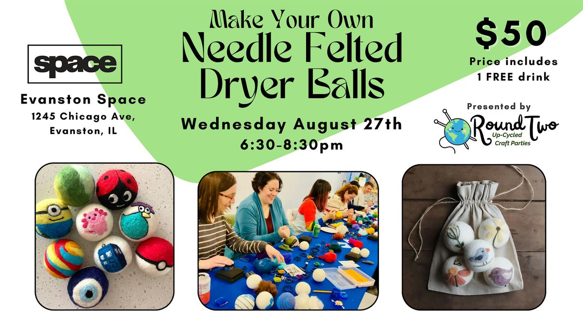 Make Your Own Needle Felted Dryer Balls