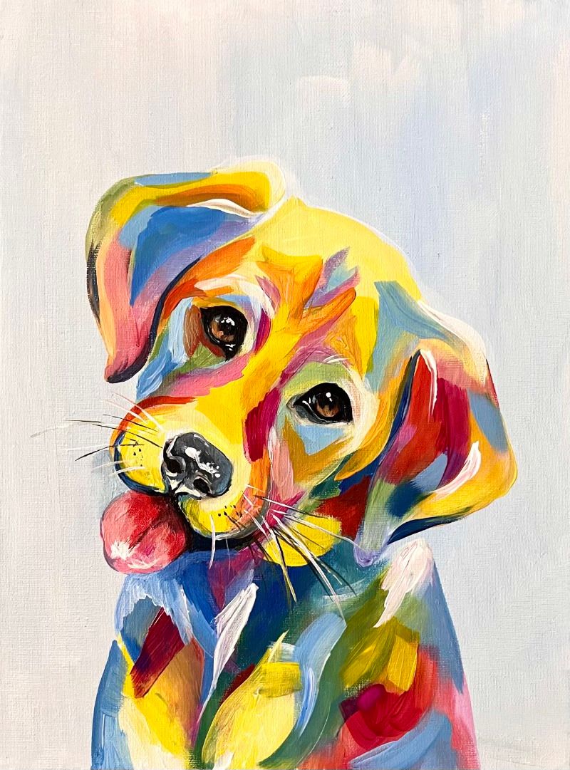 Join Brush Party to paint 'Puppy Love' in Aylesbury
