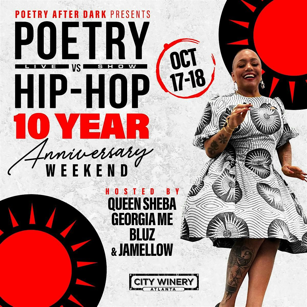City Winery Atlanta Presents: Poetry vs. Hip-Hop 10th Anniversary Weekend!