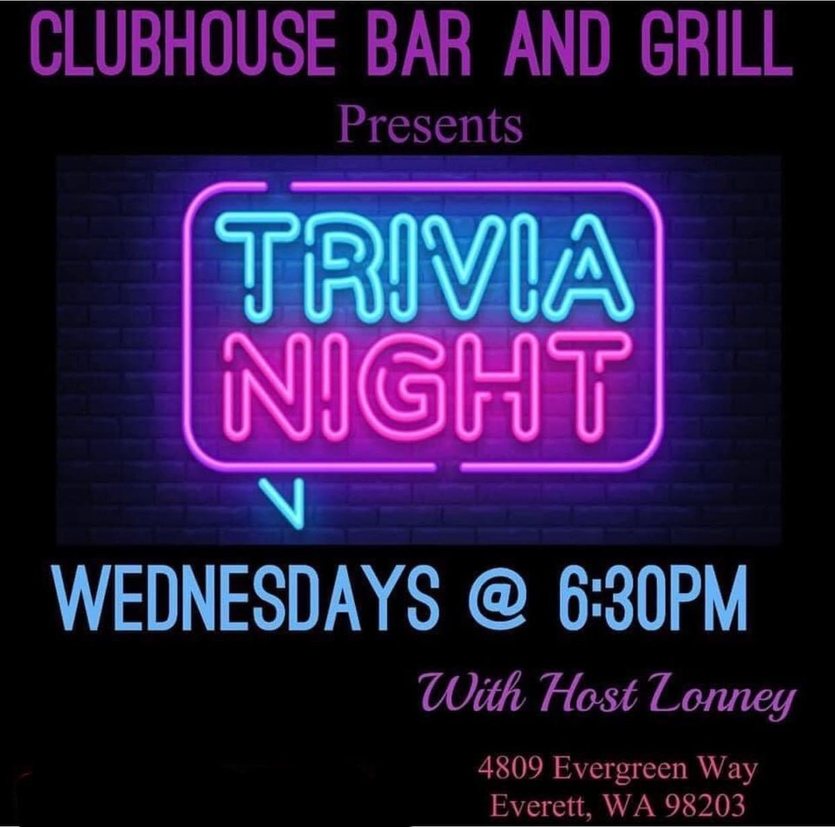 Trivia @ The Clubhouse Bar & Grill