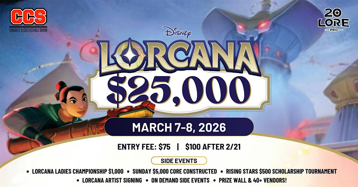 CCS Lorcana $25,000 Weekend - Invitational Qualifier 3