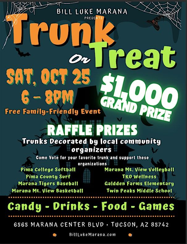 Gladden Farms Elementary PTO - Trunk or Treat - Bill Luke of Marana