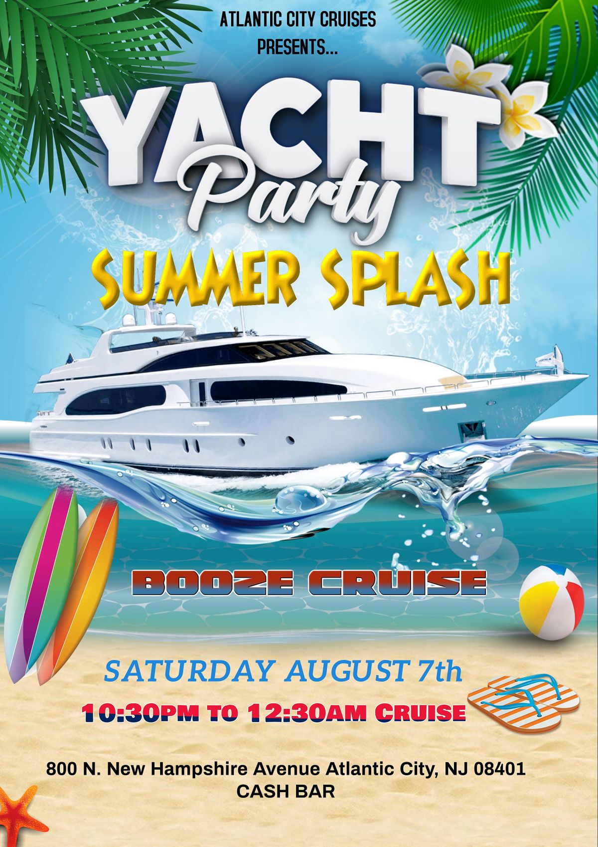 Summer Splash Booze Cruise Boat Party in Atlantic City