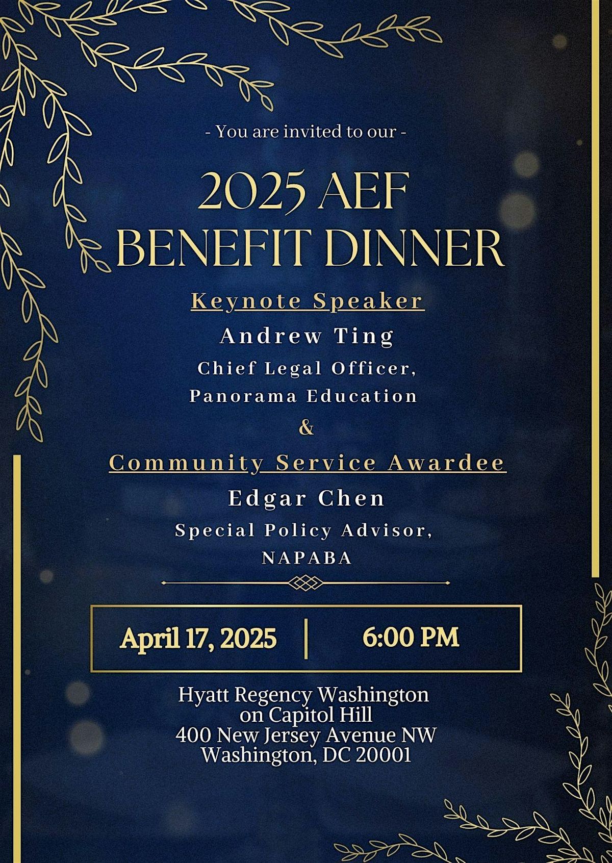 2025 AEF Benefit Dinner