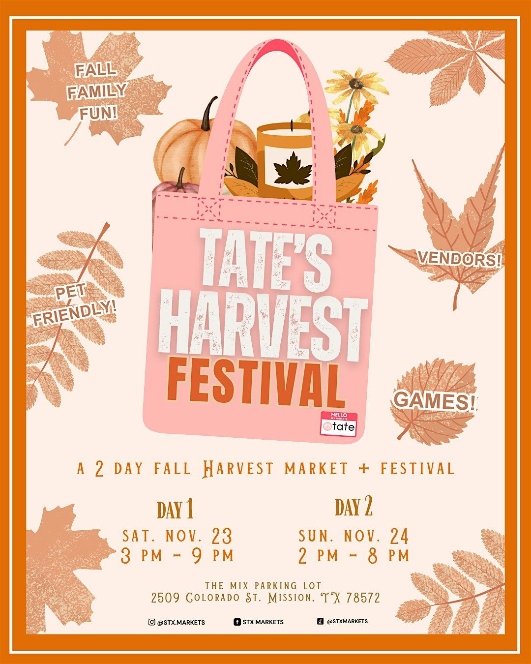 Tate's Harvest Festival ( 2 Day Market Extravaganza)