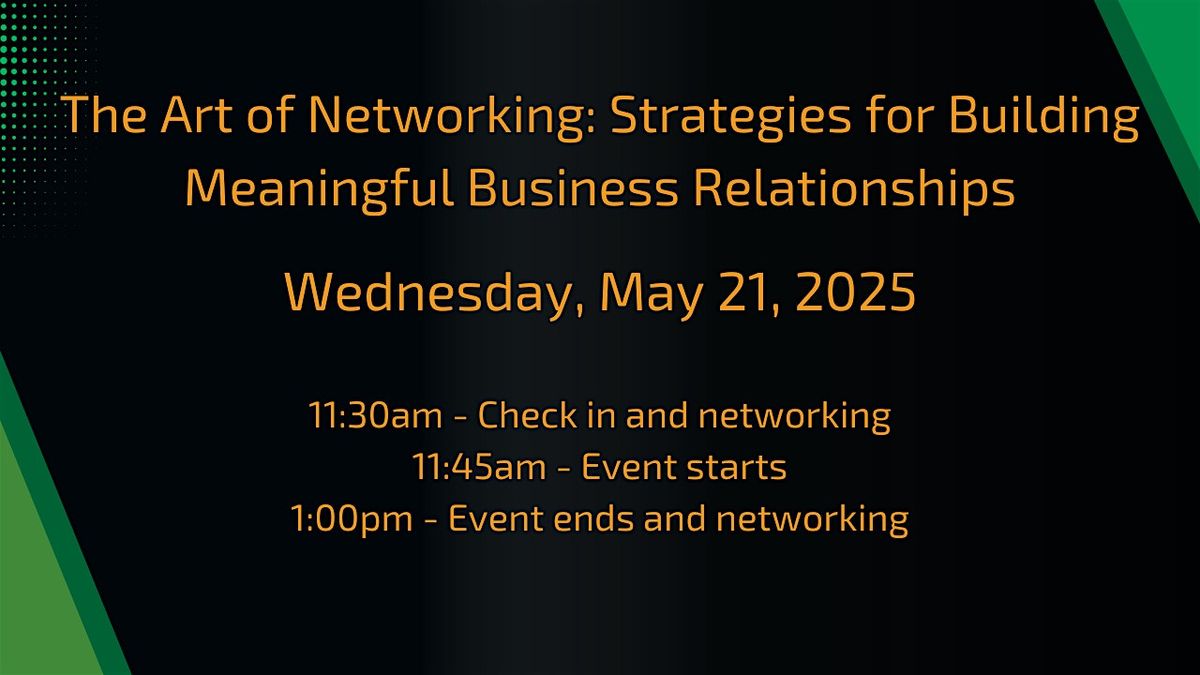 Networking: Strategies for Building Meaningful Business Relationships