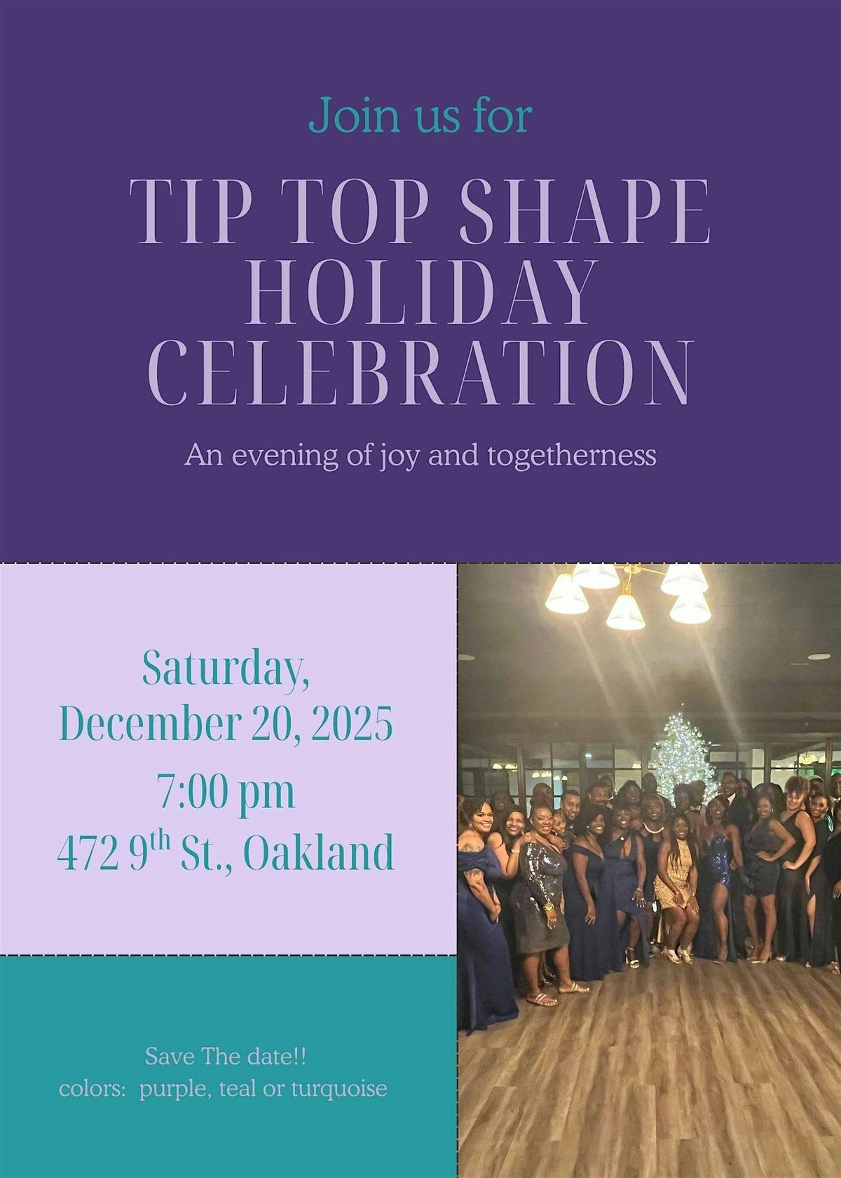 Tip Top Shape Holiday Party