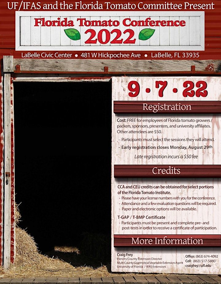 2022 Florida Tomato Conference, LaBelle Civic Center, 7 September 2022