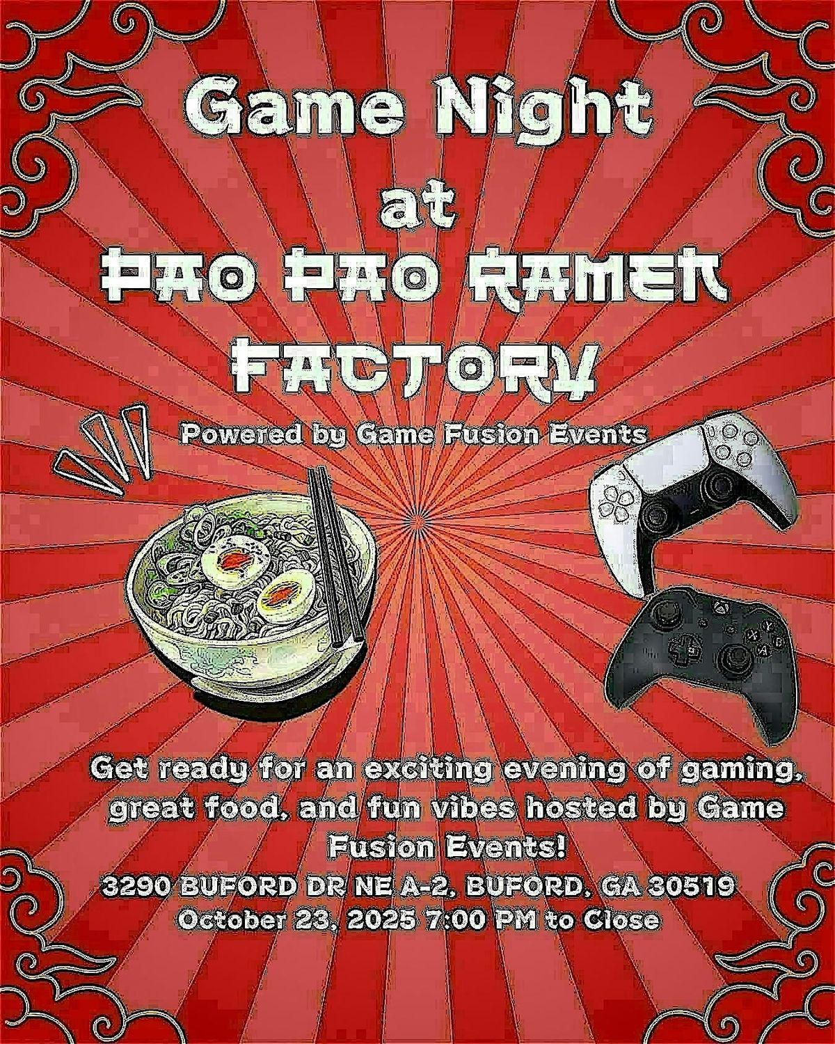 Game Night at Pao Pao Ramen Factory