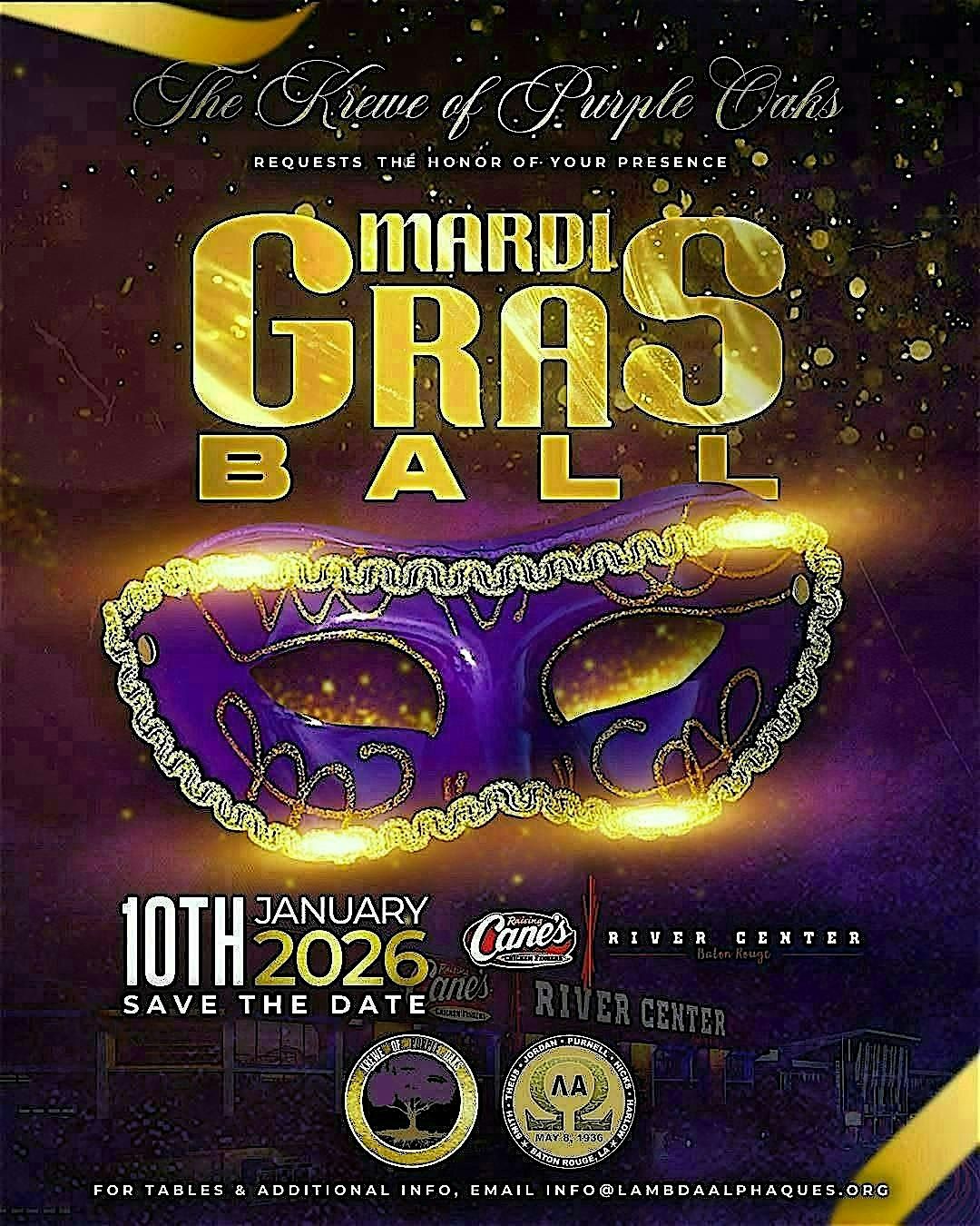 Krewe of Purple Oaks Mardi Gras Ball 2026