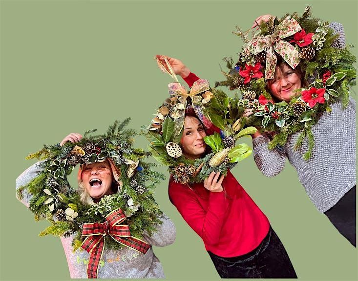 Christmas Wreath Making Workshop - Mulled wine\/apple juice & festive treats