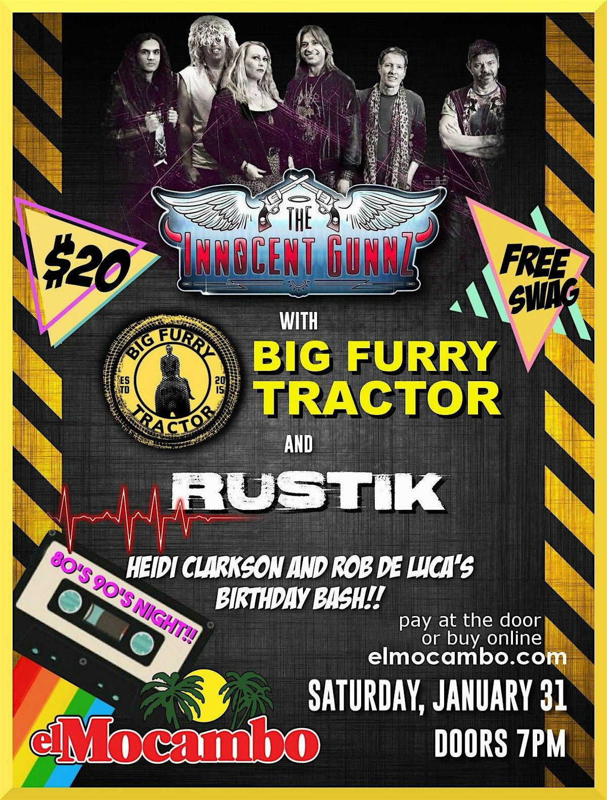 The Innocent Gunnz\/Big Furry Tractor\/RUSTIK at The ElMo