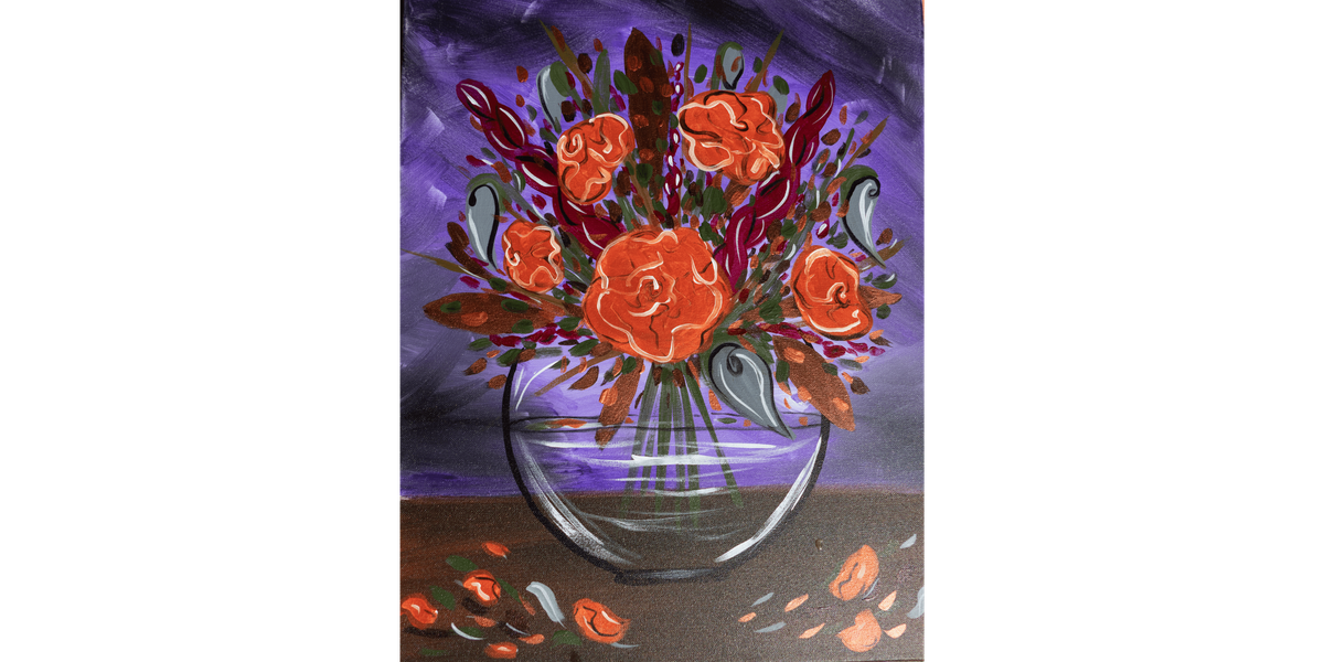 Dark and Moody Bouquet - Paint and Sip in Houston | Classpop!\u2122