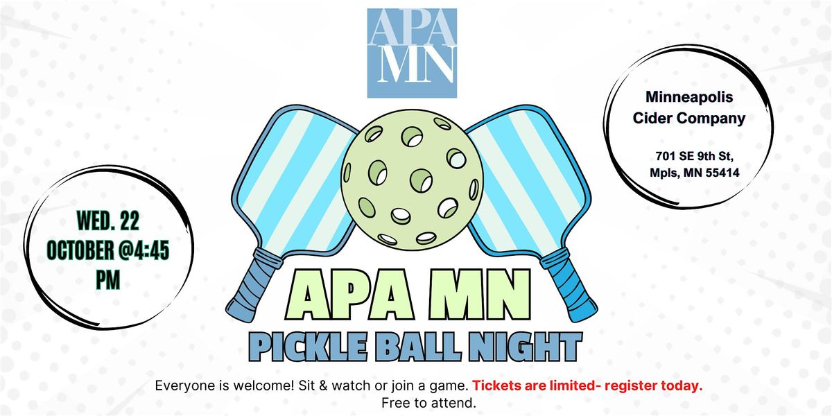 APA MN: Pickleball Social