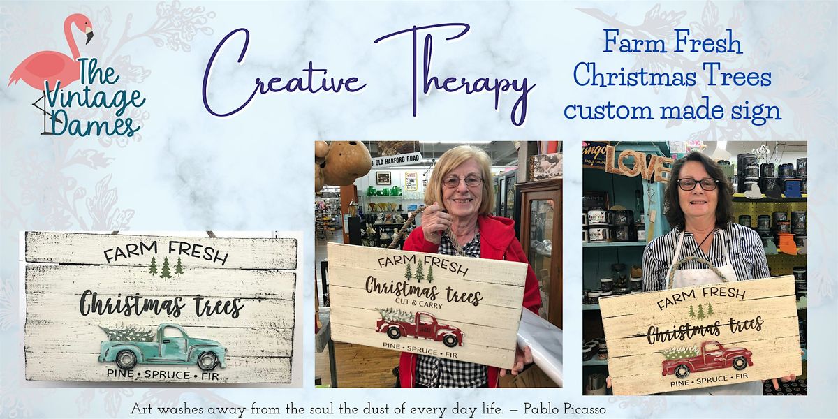 Farm Fresh Christmas Trees Sign - Evening Class