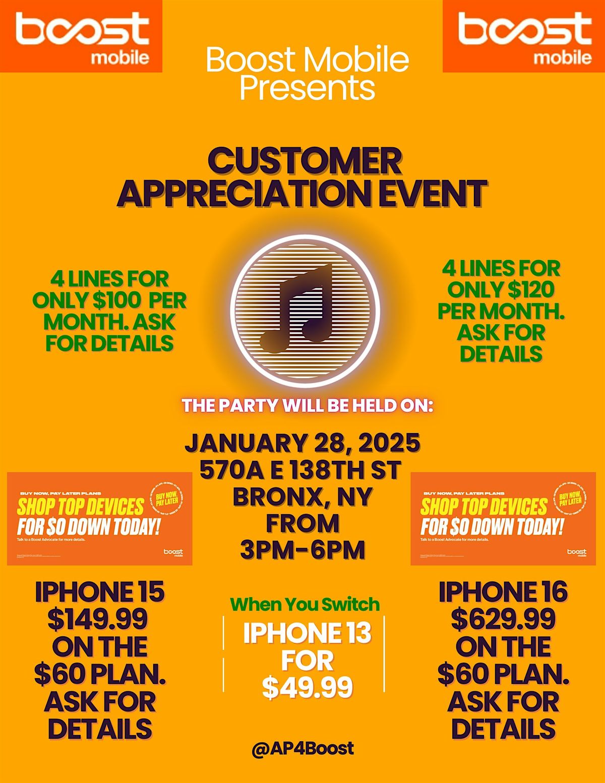 Customer Appreciation Event - Great Offers for loyal customers! Party time