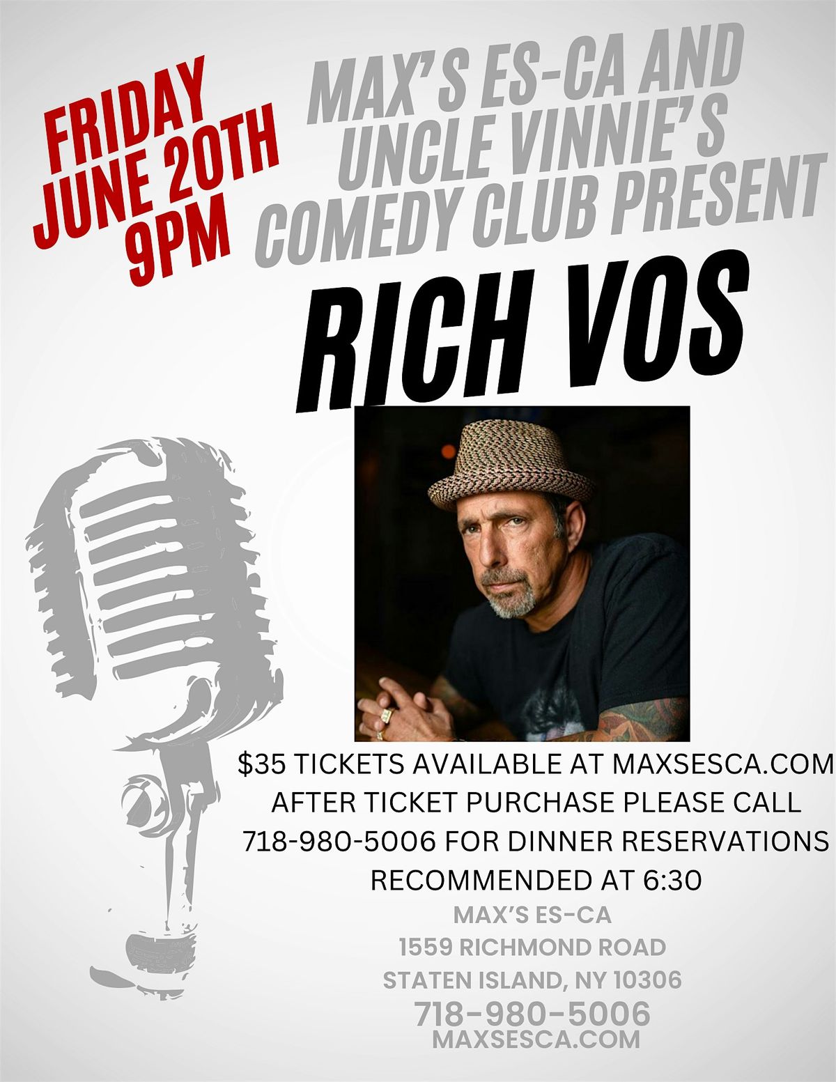 RICH VOS COMEDY NIGHT