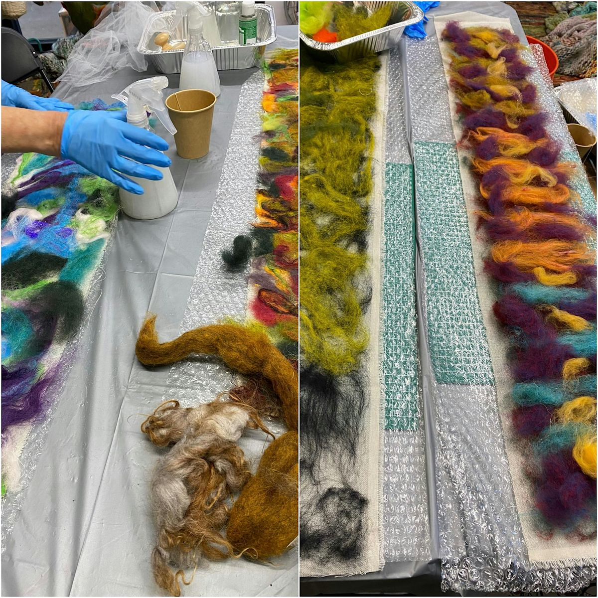 Introduction to Nuno Felting:  Create a Scarf