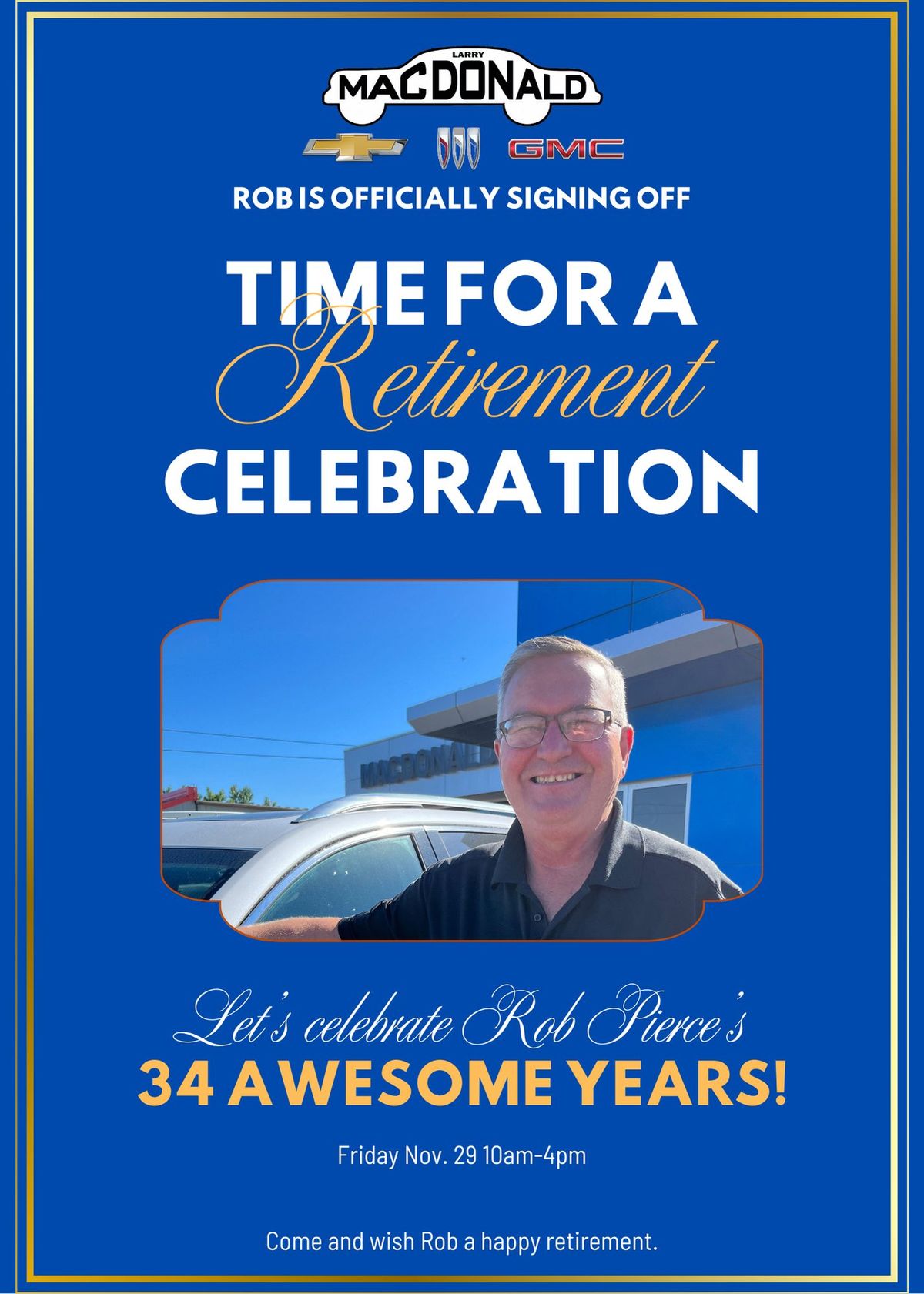 Rob's Retiring!