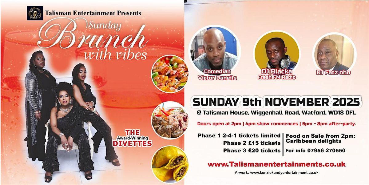 Sunday Brunch with Vibes.. STAR PERFORMANCES.. The DIVETTES & VICTOR DANIEL