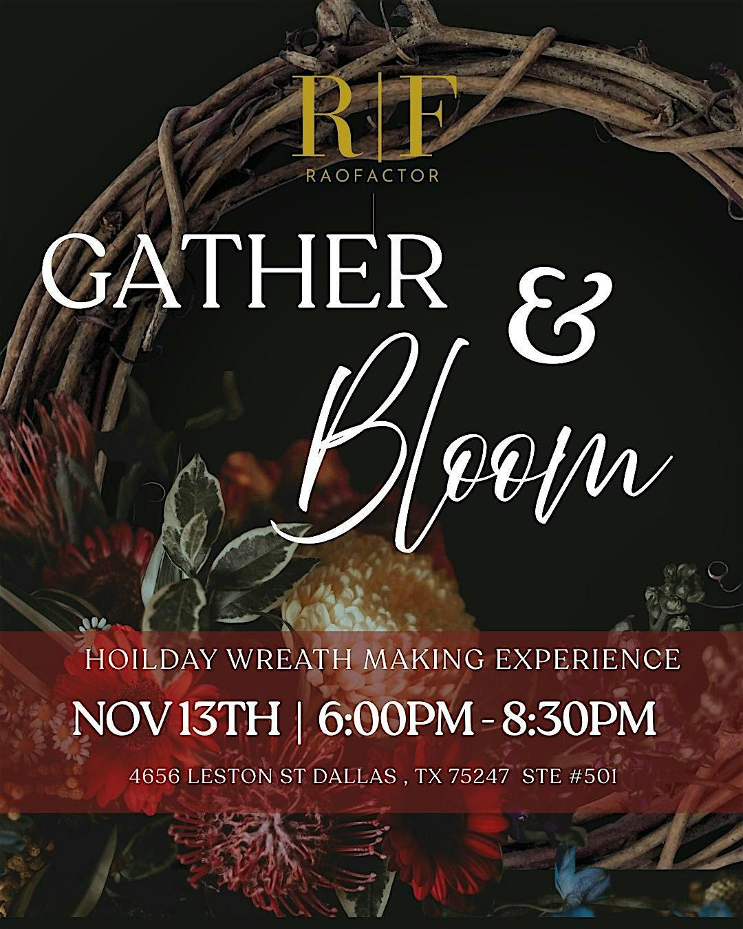 Gather & Bloom: Holiday Wreath Making Experience