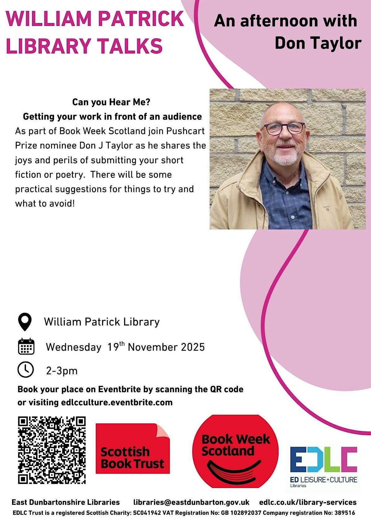 William Patrick Library Talks: Book Week Scotland - Don Taylor