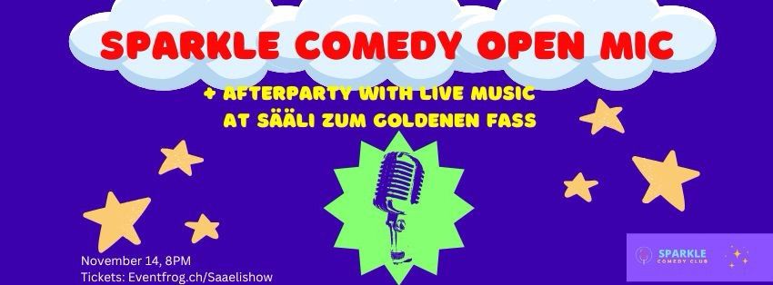 Sparkle Comedy Open MIC at S\u00e4\u00e4li