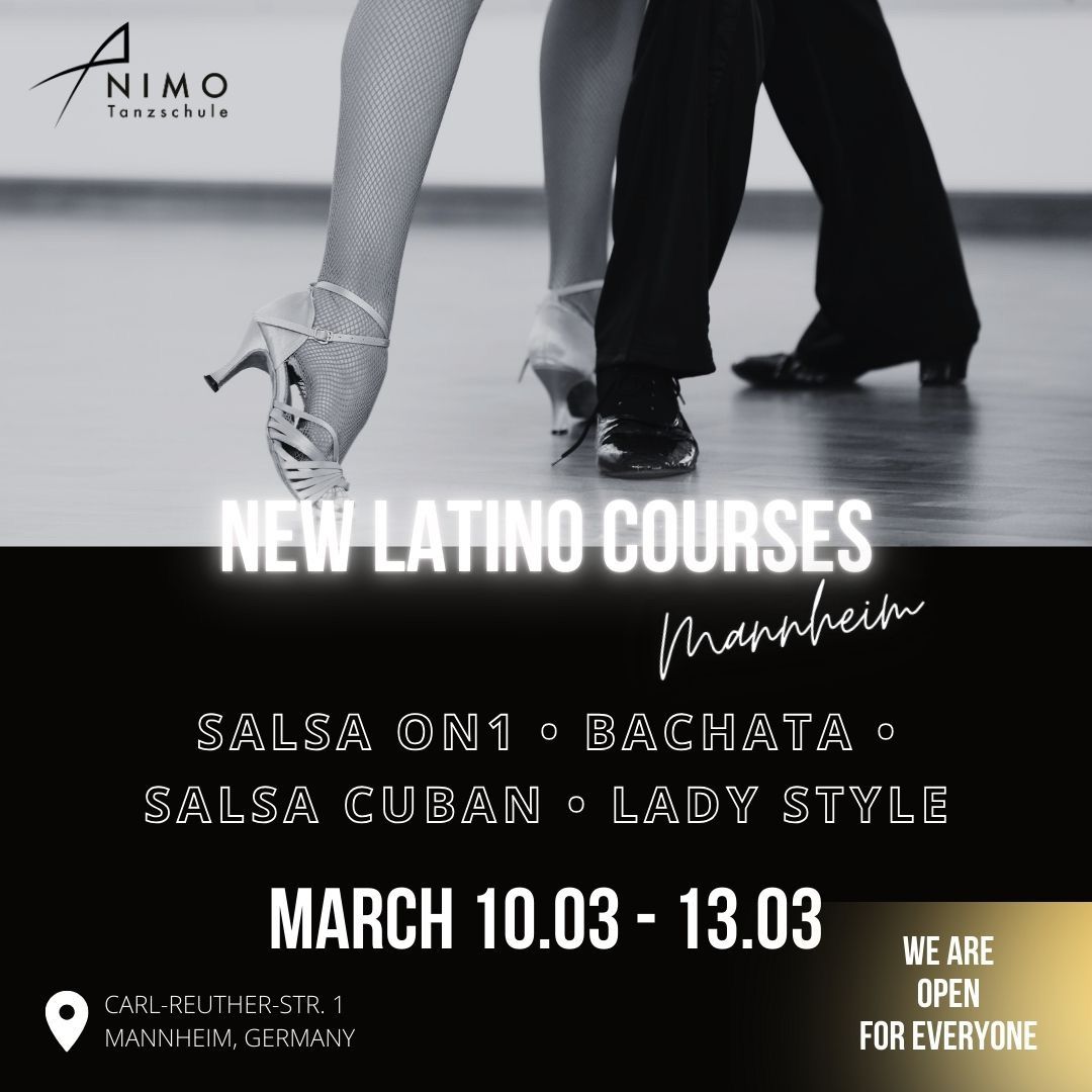 New courses- Bachata, Salsa ON1, Salsa Cubana, Kizomba