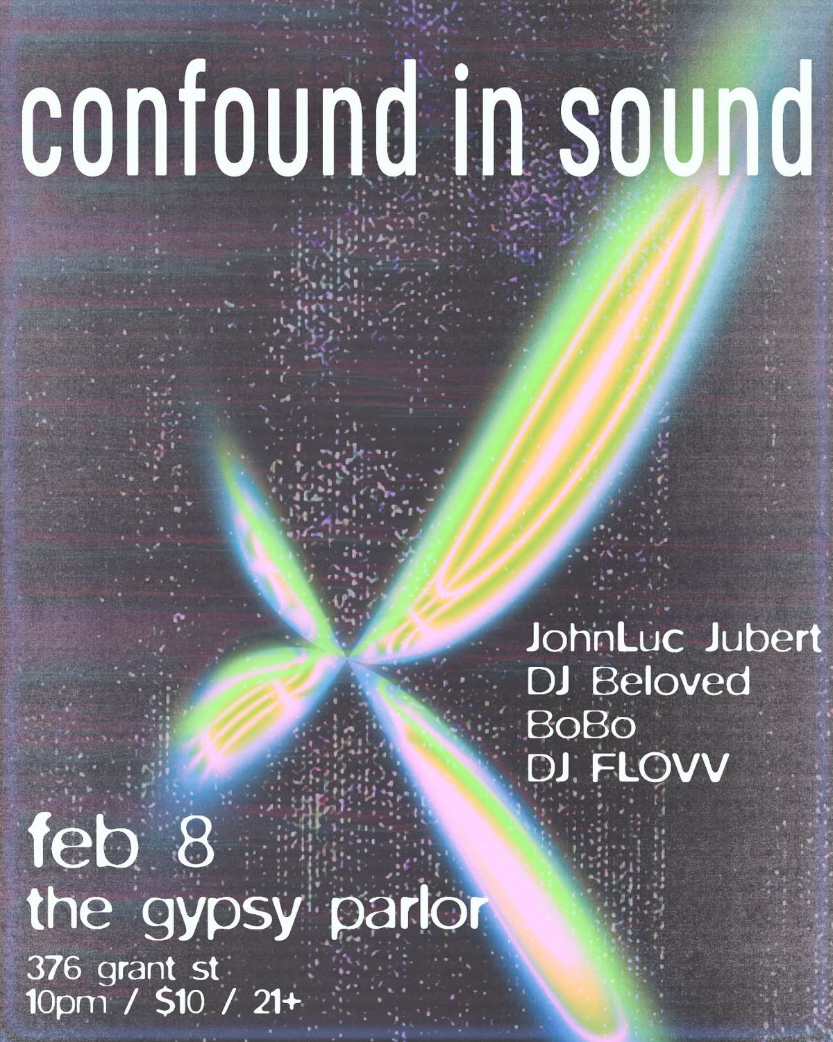 Confound in Sound @ The Gypsy Parlor Feb 8th