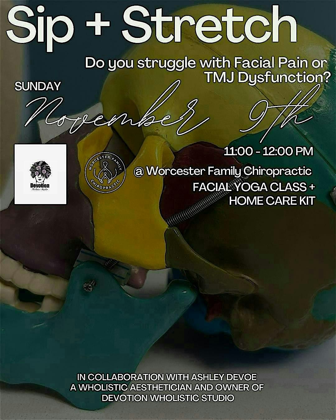 Sip + Streth: Facial Yoga