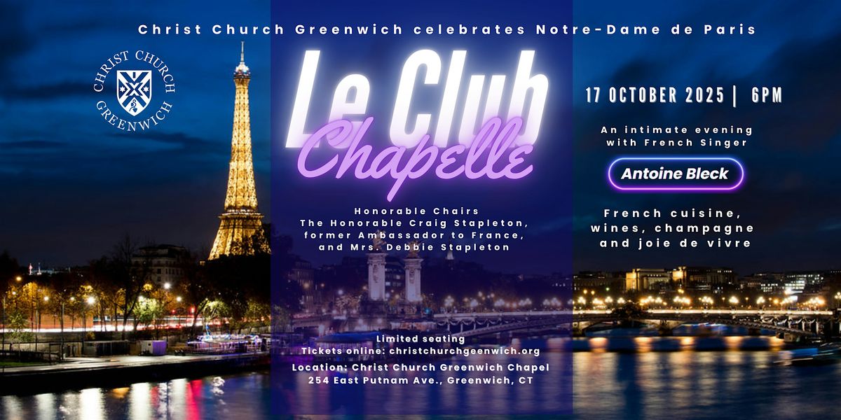 "Le Club Chapelle": An Intimate Evening with French singer, Antoine Bleck