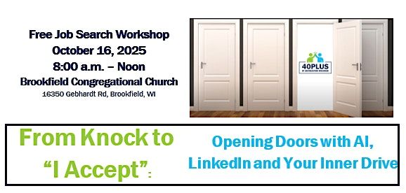 Free Job Search Workshop by 40Plus of Southeastern Wisconsin