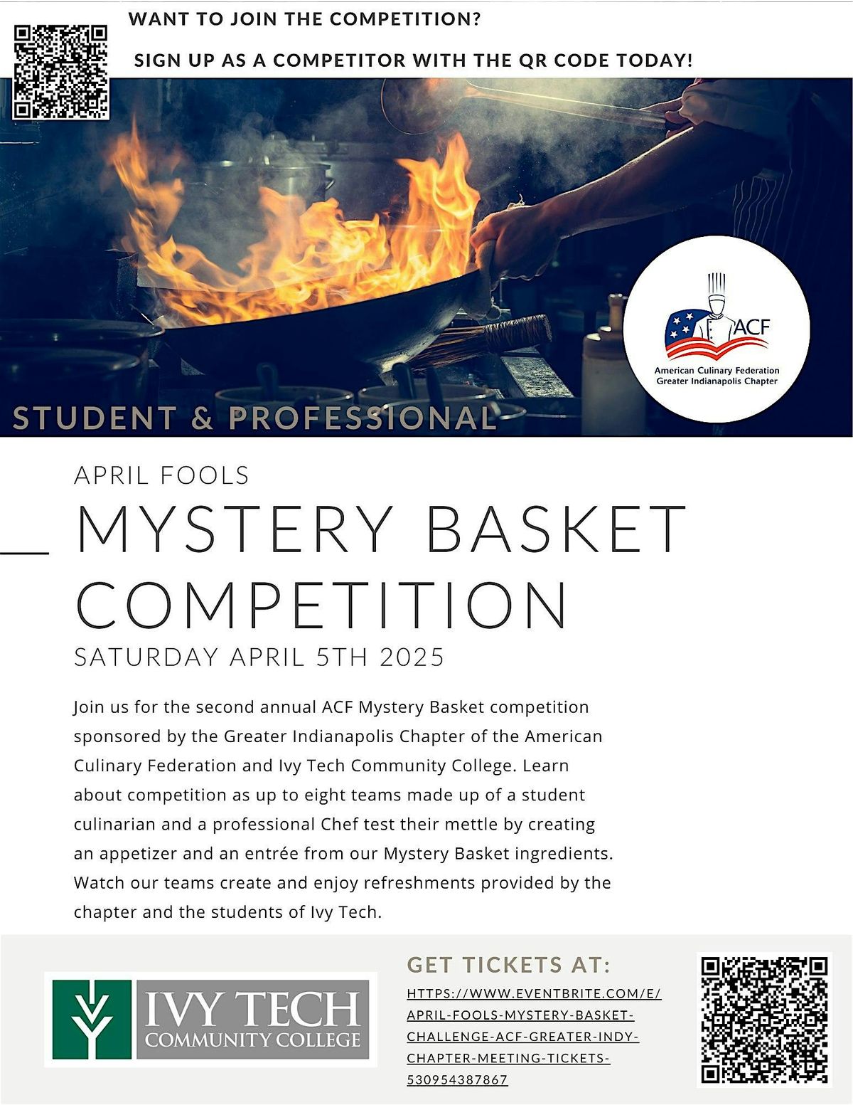 April Fools Mystery Basket Challenge & ACF Greater Indy Chapter Meeting