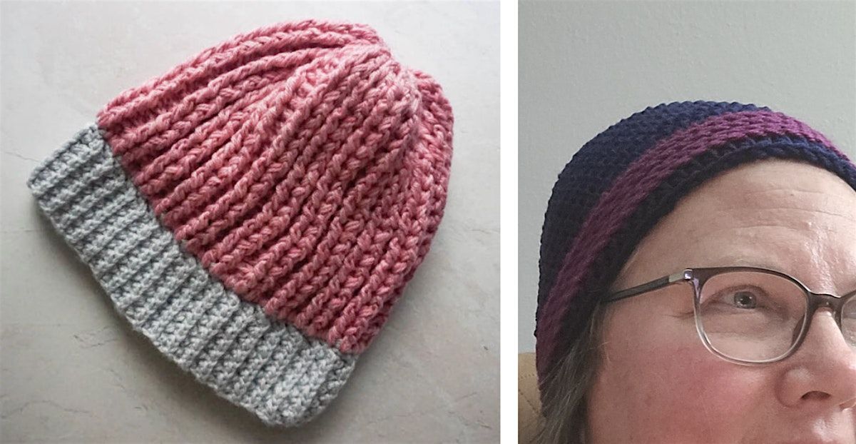 Crochet Beanies (Bring 2 colors of yarn) Beginner-friendly