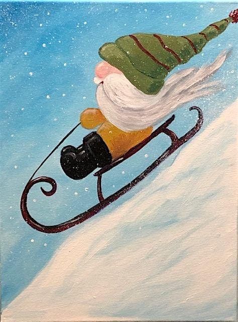 PAINT NIGHT "DOWNHILL GNOME"