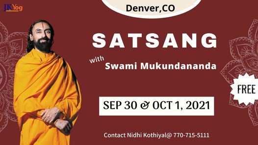 Satsang with Swami Mukundananda (Denver,CO)