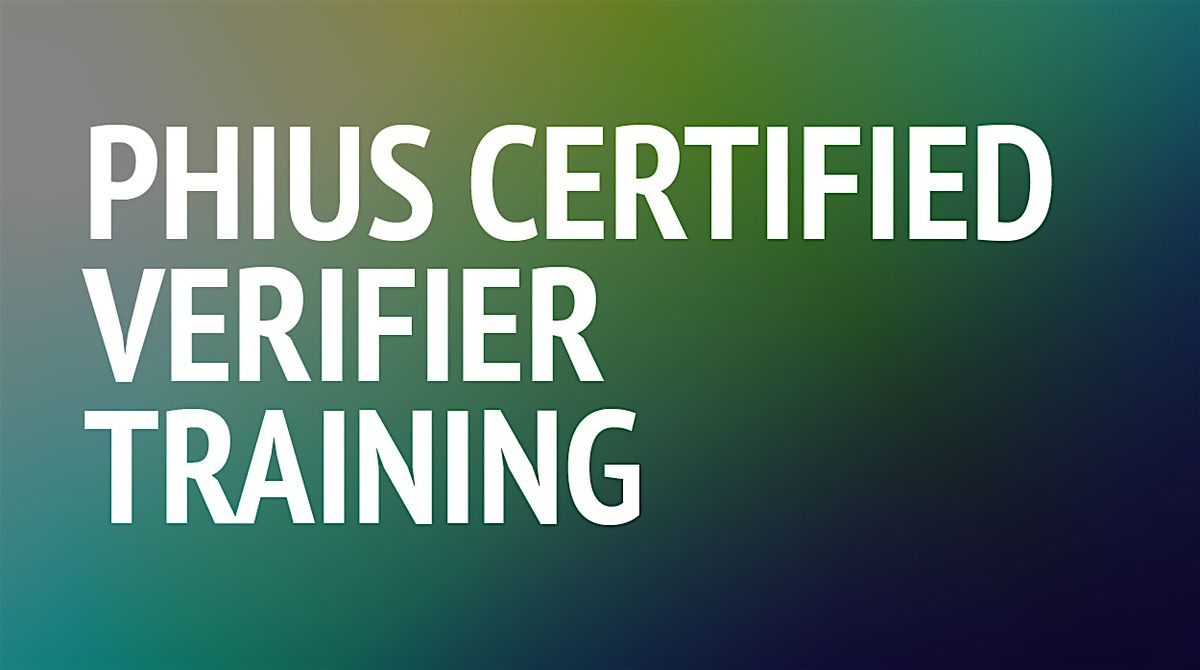 Phius Certified Verifier Training