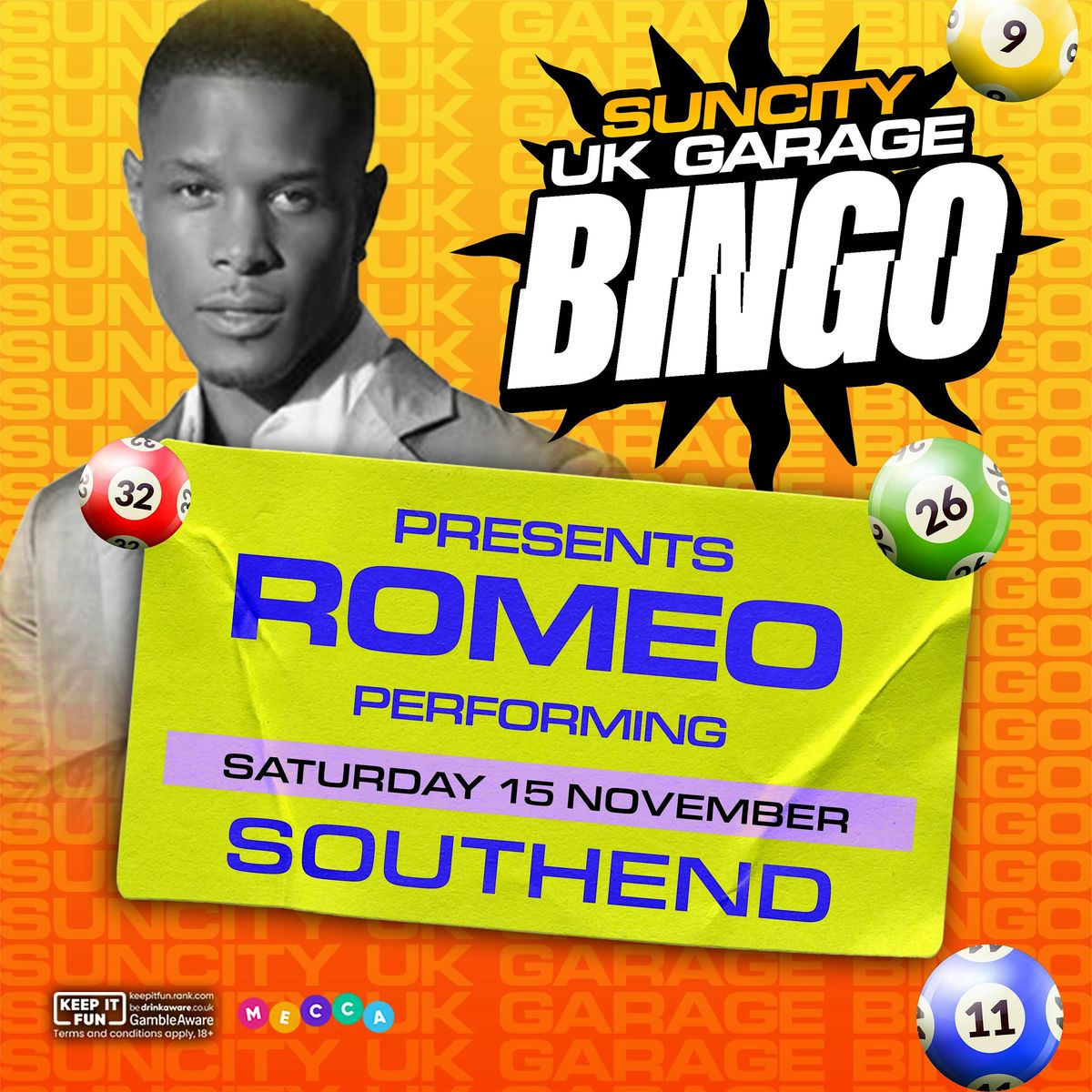 UK GARAGE BINGO  in Southend @Mecca Bingo