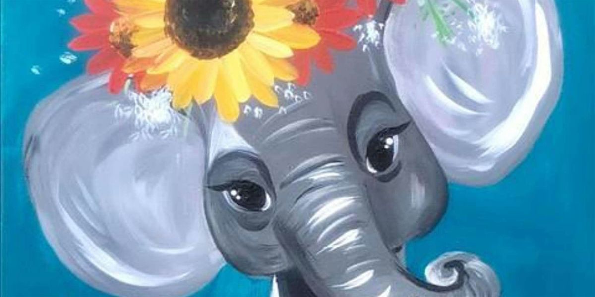 Elephantastic Adorableness - Paint and Sip by Classpop!\u2122