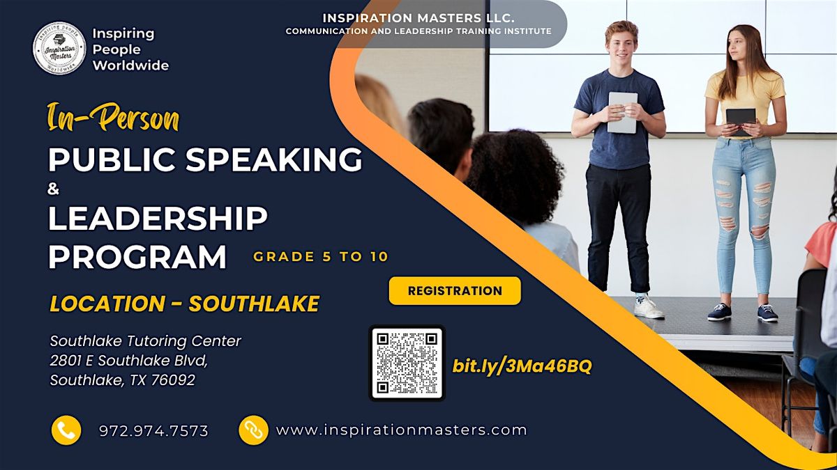 Public Speaking and Leadership Programs in Southlake for Grades 5 to 12