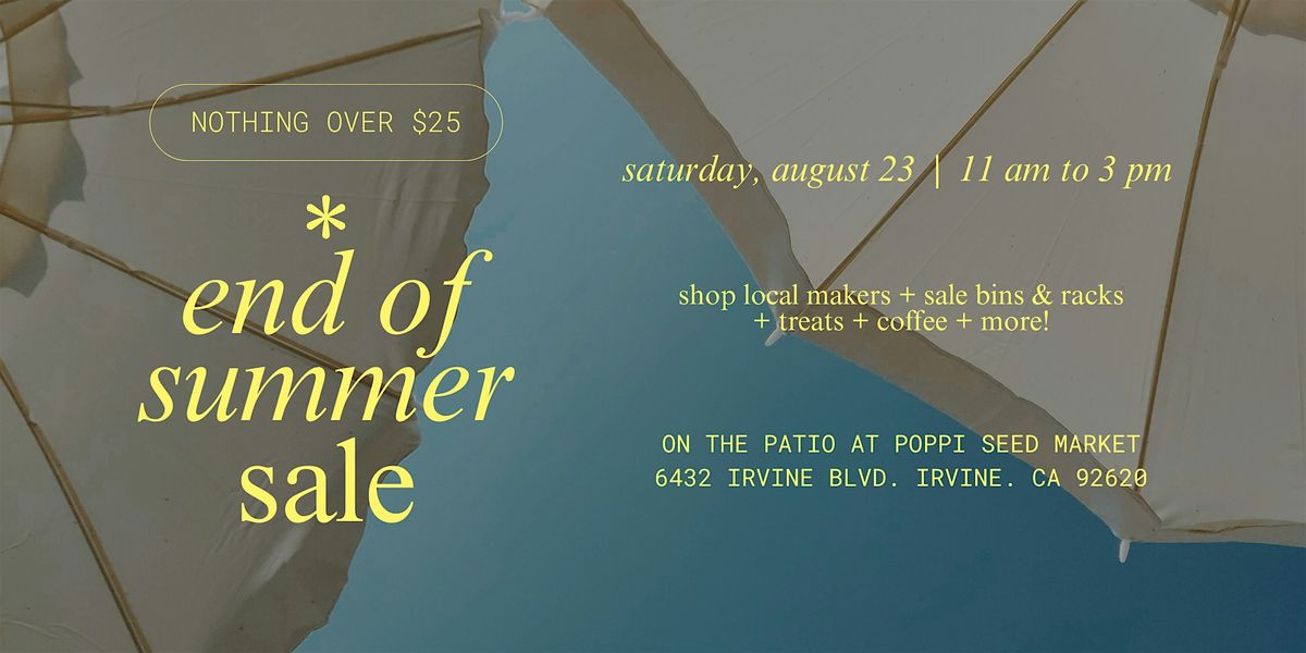 End of Summer Patio Sale